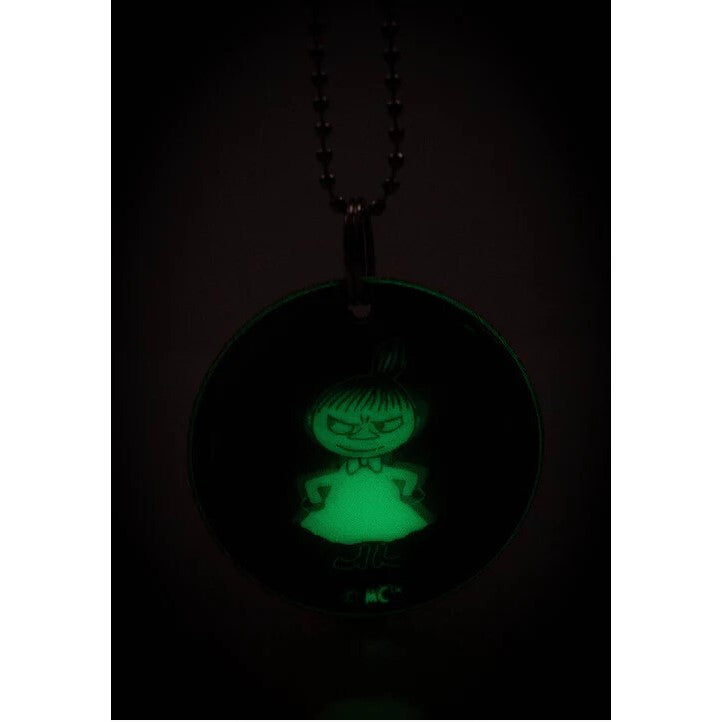 発光したラサソーのリトルミイの蓄光リフレクターブラック